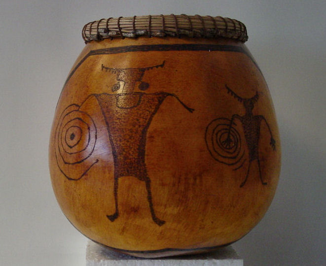 Pine needles coiling on top